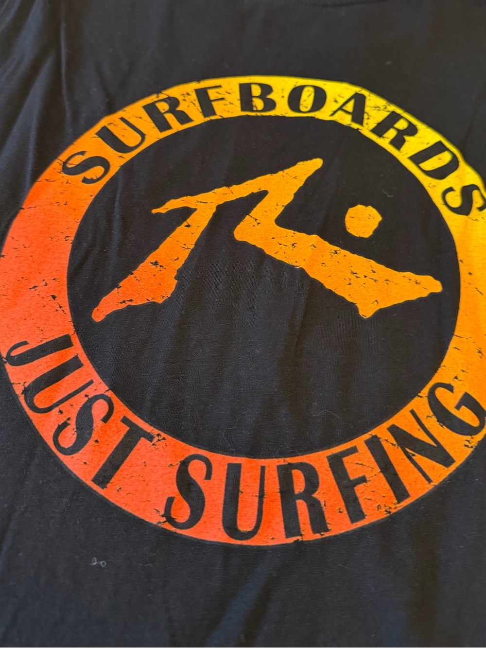Rusty Mens Graphic Surf T-Shirt Black Short Sleeve Crewneck Vintage Size XL
